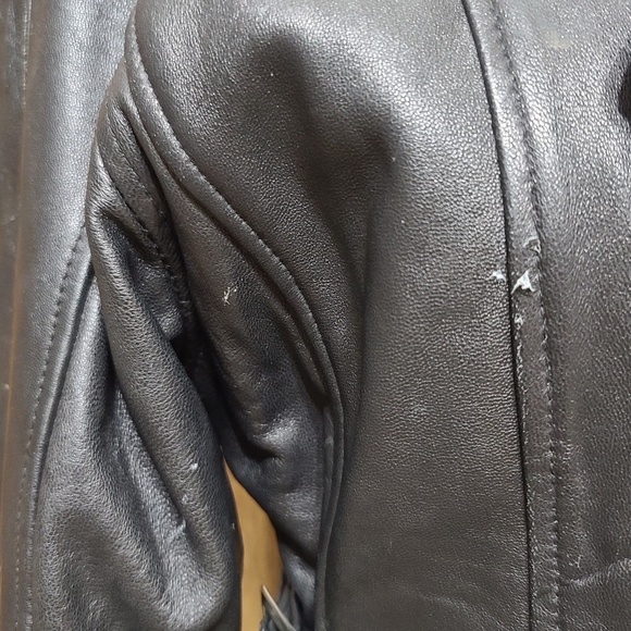 *SOLD* Pelle Club Vintage 1980s Black Genuine Leather Biker Jacket Womens S - Picture 7 of 10